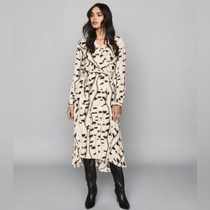 Sky Printed Midi Wrap Dress size 2